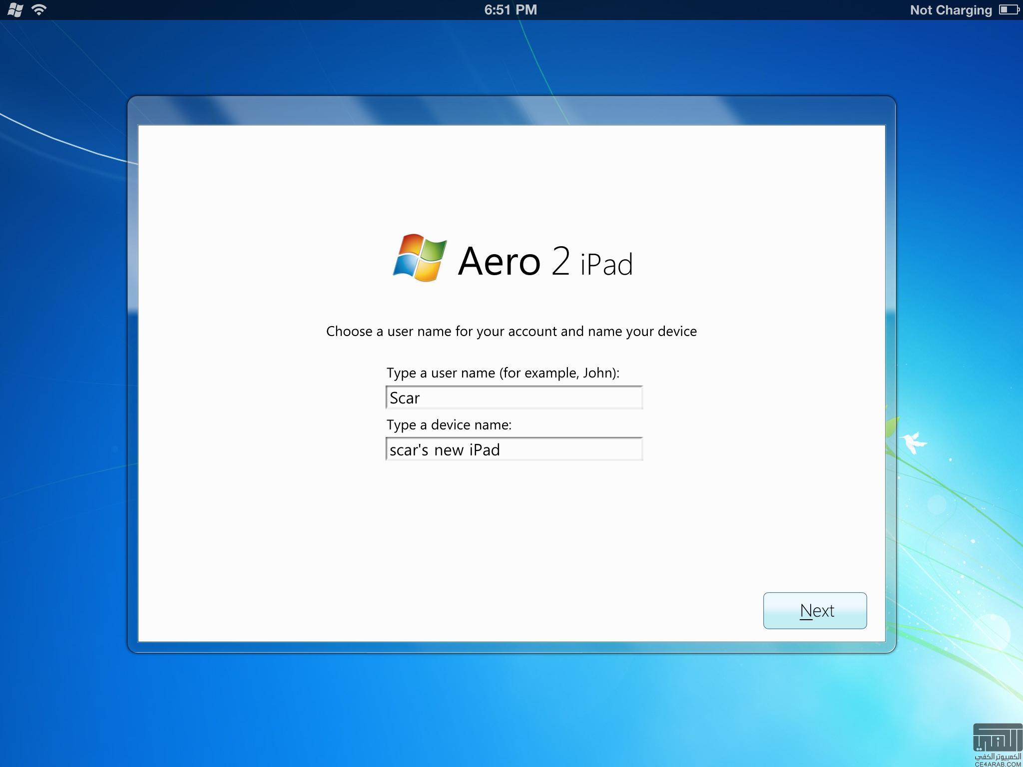 ثيم رائع للايباد Aero 2 iPad DreamBoard