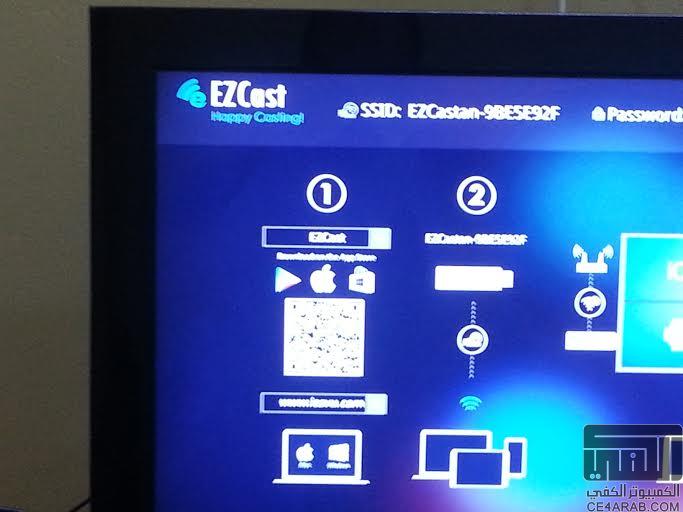 ezcast-wireless hdmi adapter ربط لاسلكيا بشاشة العرض لنظام windows phone ودعم لبقية النظم